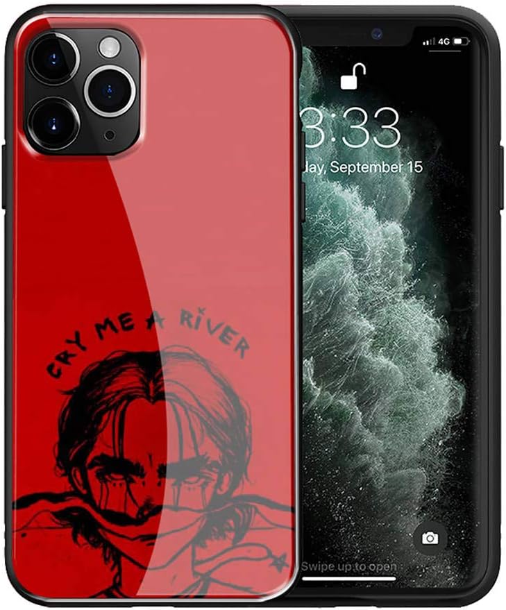 RUIWEI Phone Case for iphone XR,P-82 Conan Gray Singer Tempered Glass Design Pattern And Soft Silicone Rubber Bumper Frame for Scratch-Resistant And Anti-Scratch Absorption