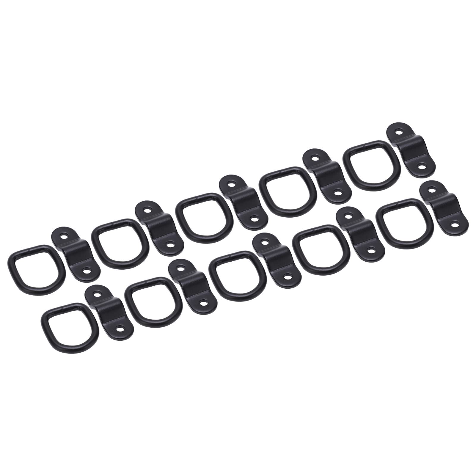 Aramox 10Sets Tie Down Anchors, Multifunction High Strength Mount D Ring, D Rings Tie Down Anchors Hooks for Safe Secure Hauling(Black)