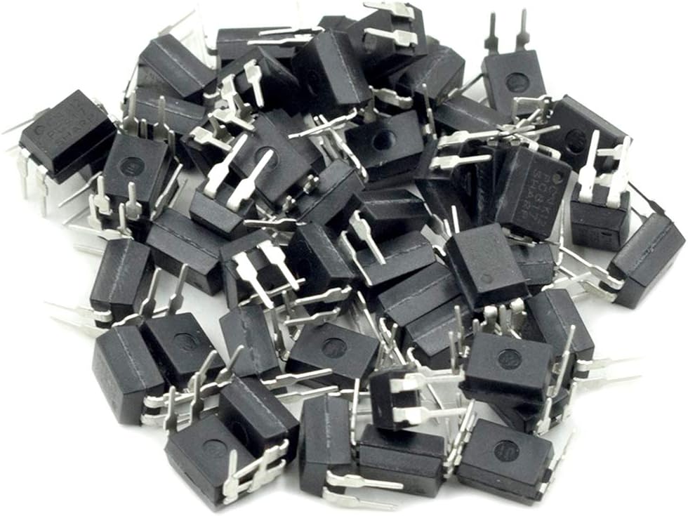 PC817 Transistor Output Optocoupler 2.54mm Pitch Dip 4 Optical Transistor 50Pcs