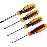 Uacen 4-Piece Tri Wings Screwdriver Y00 (2.0 mm) Y0 (3.0 mm) Y1 (4.0 mm) Y2 (4.0 mm) Multifunctional Magnetic Y Screwdriver Set, Orange