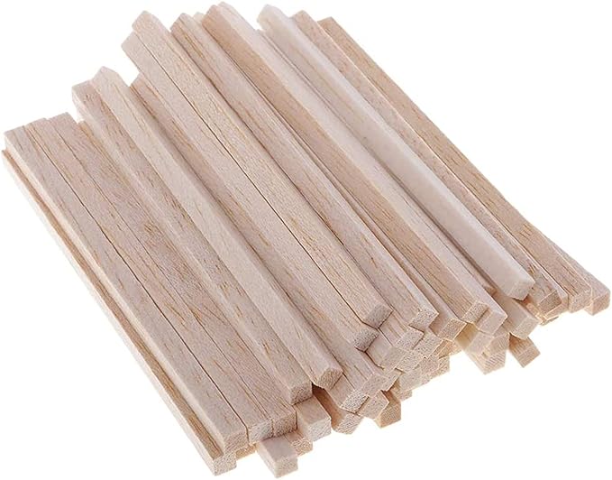 AIMIMI Wooden Sticks Square Natural Bamboo Sticks, Bamboo Strips