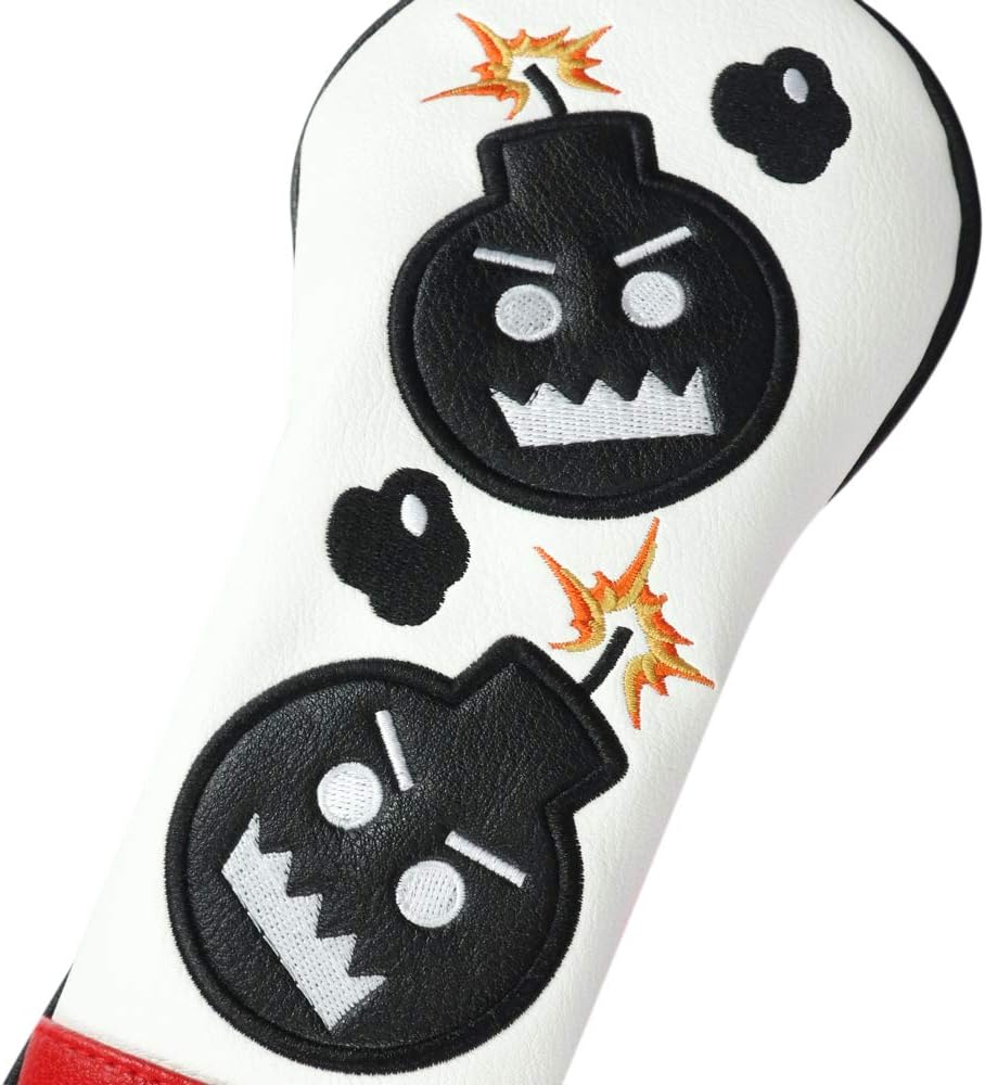 Craftsman Golf Red & White Big Bomb Golf Club Driver Headcover Fairway Wood Hybrid Rescue PU Leather Head Covers (Driver Cover #1) : Sports & Outdoors