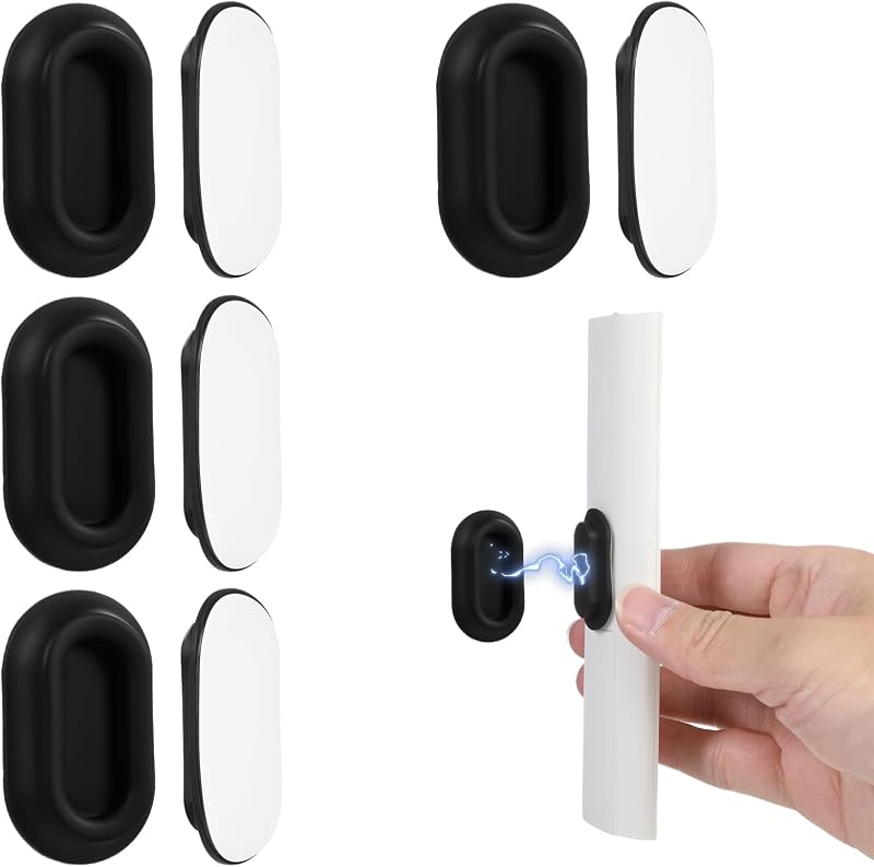 Giantree 4Pcs Magnetic Remote Control Holder Wall Mount - Black