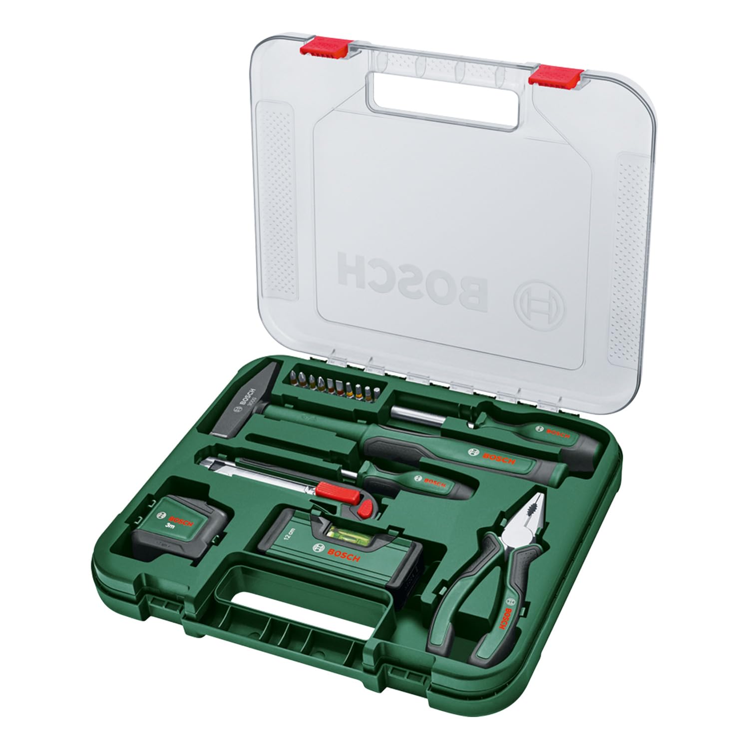 Bosch Universal Werkzeug-Set, 17-teilig (vielseitiger Werkzeugkoffer, bestückt, hochwertig, ergonomisch, ideal für Reparaturen im Haus)
