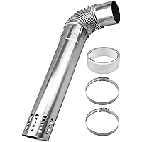 Upgraded Direct Vent Kit Fit for Tankless Water Heater Vent Pipe 3 inch, Include 3" OD Elbow and 3" OD x 19.7" Length Stainle