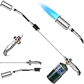 Propane Torch Weed Burner, 37in High Output Blow Torch, Detachable Long Arm | 3272&deg;F Heavy Duty Burner; Control Valve, Ergonomic Grip for Weeding, Driveways, Stumps,Melting Ice,Roofing(Tank Not Included)