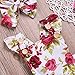 LOliSWan Newborn Kids Baby Girls Clothes Floral Outfits Set Lace Romper Suit Baby Headband (White, 3-6 Months)