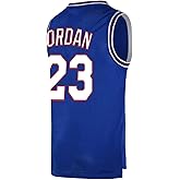 OTHERCRAZY Mens Basketball Jersey #23 Space Movie Jersey White/Black/Blue