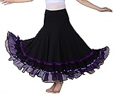 Whitewed Circular Waltz Flamenco Practice Skirt