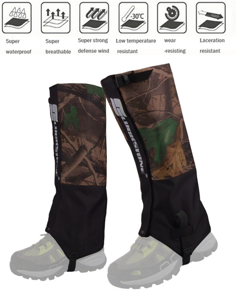 1 Pair Outdoor Gaiter Waterproof Hiking Walking Climbing Hunting Shoes Cover Snow Legging Gaiters