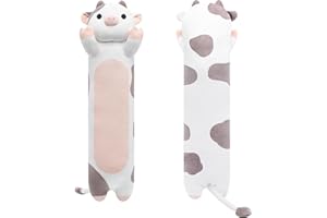 Mewaii Long Plush Cow Body Pillow, Cute Cow Stuffed Animals Soft Plushies, Cow Squishy Big Cuddle Pillow Toys Gift for Girls (20 Inches)