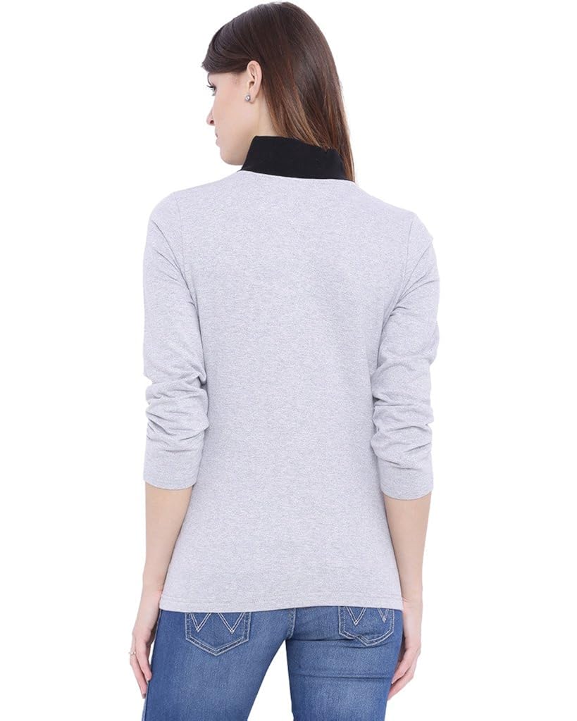campus sutra women grey zipper jacket