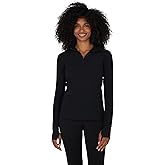 Yogalicious Half Zip Lightweight Workout Long Sleeve Athletic Jacket with Front Pockets and Thumbholes