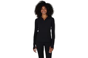 Yogalicious Half Zip Lightweight Workout Long Sleeve Athletic Jacket with Front Pockets and Thumbholes