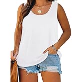 Plus Size Tank Tops for Women Summer Sleeveless Scoop Neck T-Shirts Tops Casual Tees Tunics Shirts