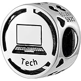Bolenvi Jobs Career Professions Bead Charm Compatible with Pandora & Similar Bracelets, Necklaces & DIY Jewelry - Authentic 925 Sterling Silver Charm (Tech Software IT)
