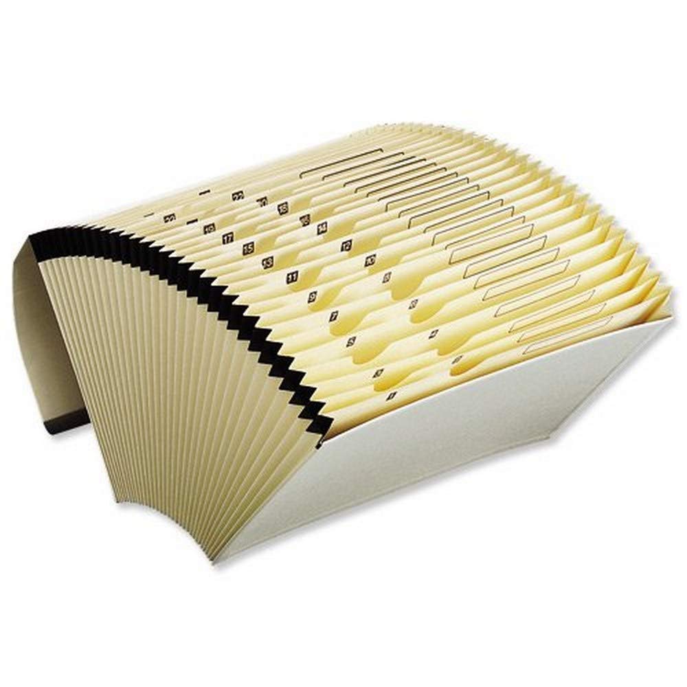 5 Star Office Economy Expanding File with Flap 31 Pockets 1-31 Foolscap Cream