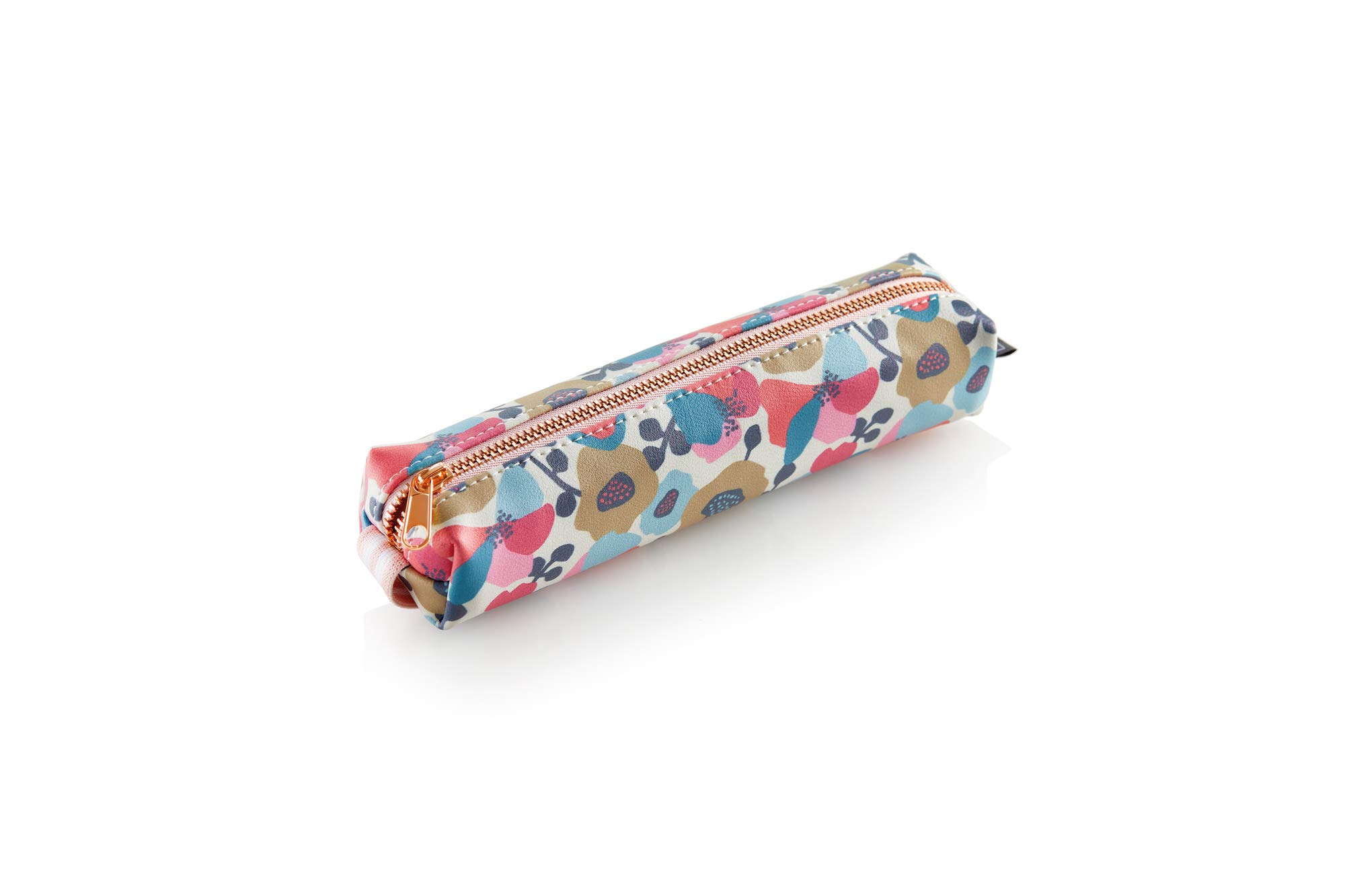 Miquelrius - Mini Pencil Case, Includes Elastic Rubber, Zip Closure, Pencil Case Size 190 x 25 x 40 mm, Design Nordic Flowers