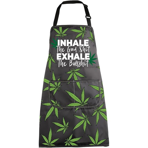 Amazon.com: MNIGIU Cannabis Leaf Kitchen Apron I Don't Stir The
