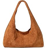 Slouchy Hobo Bags for Women Soft Foldable Shoulder Bag Crossbody Purse Suede Tote Bag Top-handle Suede Handbags