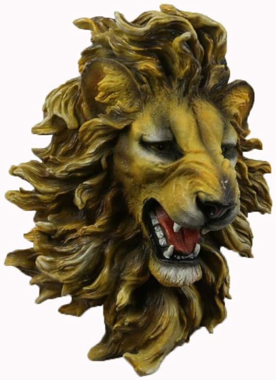 JLDN Lion Head Wall Sculptures Statues, Resin Figurine Decoration