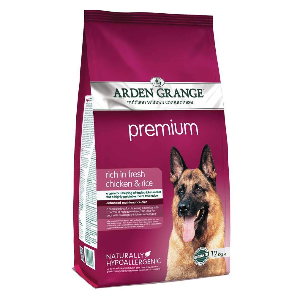 Arden Grange Adult Premium Dry Dog Food Rich in Fresh Chicken and Rice, 12 kg