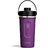 Hydro Flask Shaker Bottle – Insulated Stainless Steel Gym Bottle for Pre Workout & Protein 24 Oz Beachplum Purple