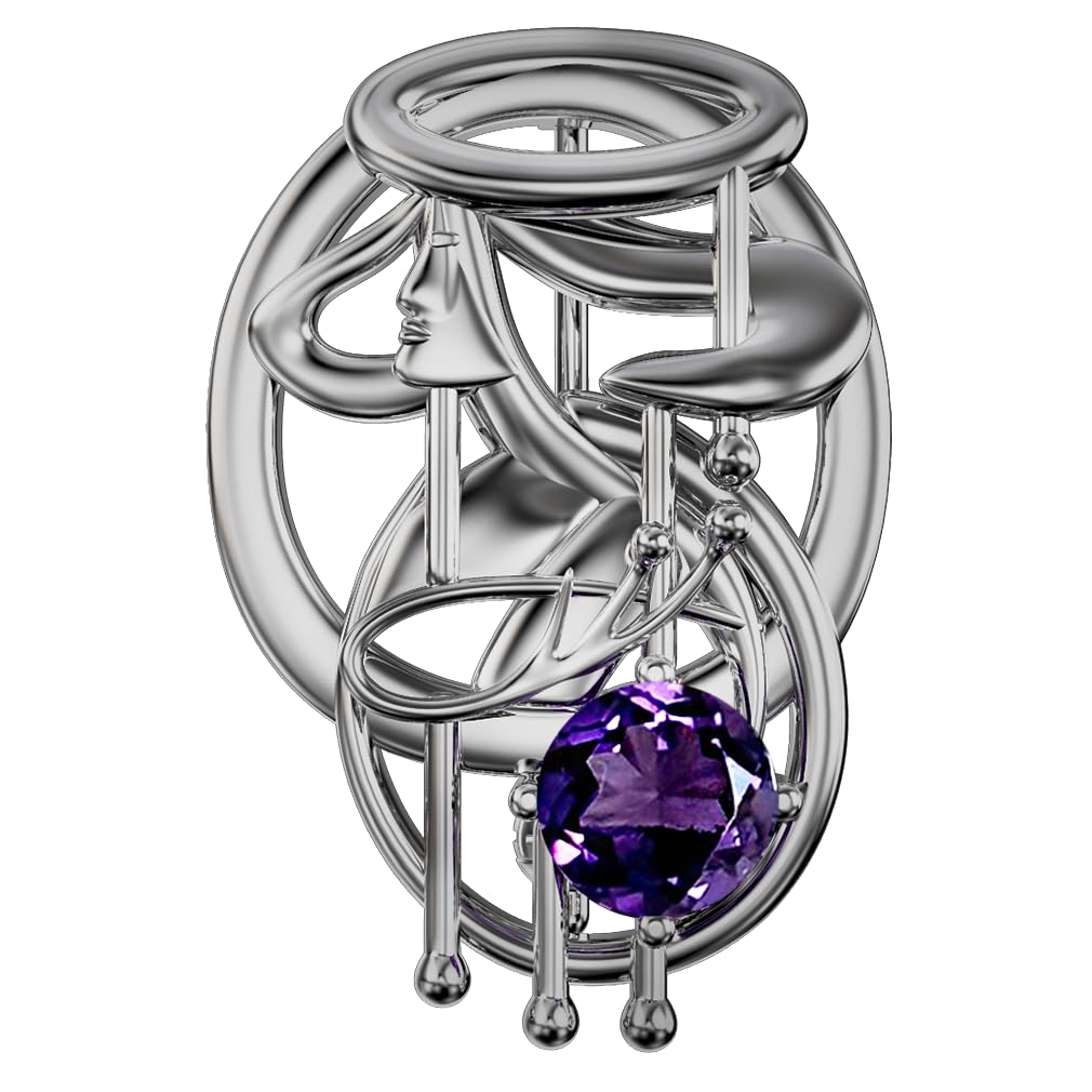 CAIRN Small 925 Sterling silver Charles Rennie Mackintosh brooch for women. Jewellery gift box included. Wassail. 872 d