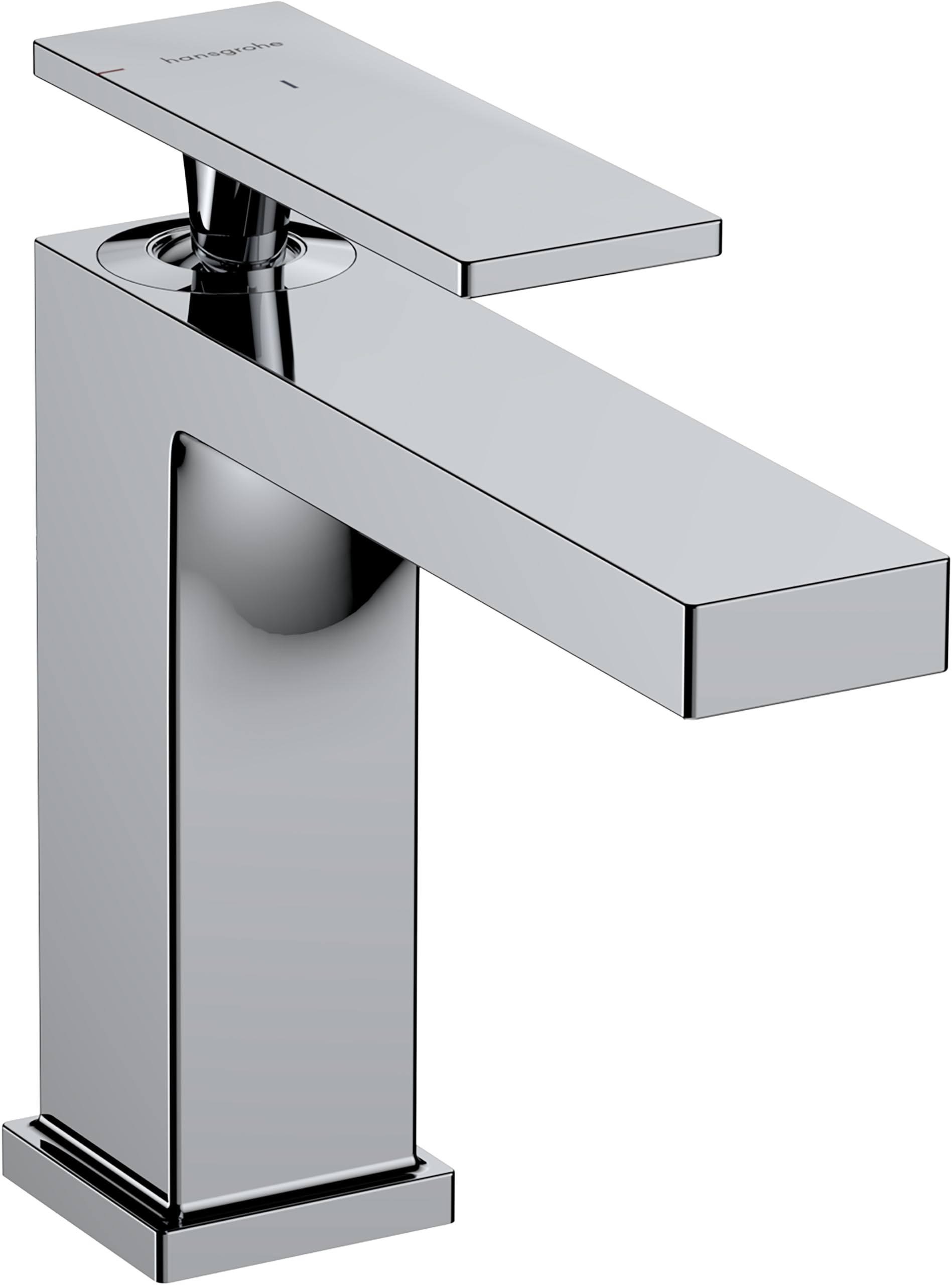 hansgrohe Tecturis E - bathroom tap without waste, energy-saving (CoolStart), bathroom sink tap with spout height 110 mm, basin mixer tap water-saving (EcoSmart+), chrome, 73012000