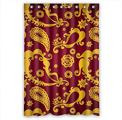 NASAZONE Paisley Polyester Christmas Shower Curtains Width X Height / 48 X 72 Inches / W H 120 By 180 Cm For Wife Him Kids Girl Lover Girls. Waterproof Material. Fabric Material