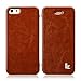 iPhone SE Case, Jisoncase iPhone SE 5S 5 Leather Case Cover Book Folio Style Magnetic Flip Case for Apple iPhone SE/iPhone 5S 5- Brown (JS-ISE-01M20)