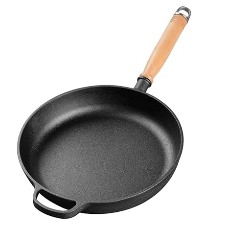 Amazon Com Le Cast Iron Frying Pan Nonstick Pfoa Free Uncoated