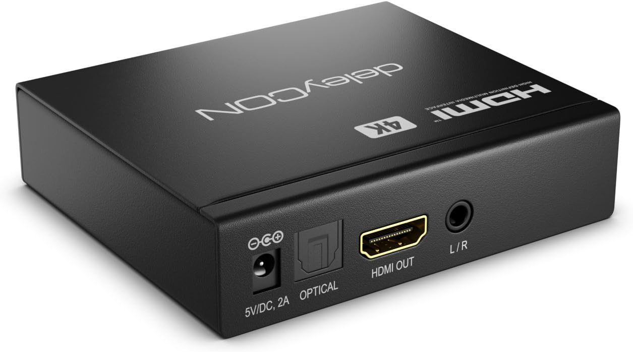 deleyCON Extracteur Audio 4K HDMI Convertisseur Adaptateur ...