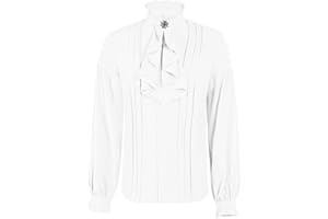 Runcati Mens Pirate Medieval Shirts Ruffle Steampunk Victorian Cosplay Costume Gothic Renaissance Shirt Viking Tops