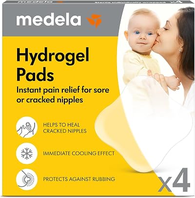 Medela Hydrogel Pads Pain Relief Cooling for Sore Nipples Sterile Pack 4