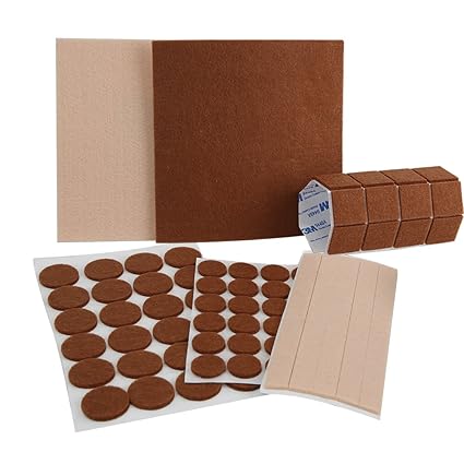 Tenn Well 79pcs Furniture Pads Self Adhesive Fiber Felting Heavy