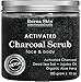 Activated Charcoal Scrub | Deep Cleanser, Pore Minimizer & Reduces Wrinkles, Blackheads, Acne Scars, Anti Cellulite Treatment - Great for Face & Body by Buena Skin 10 oz. primary