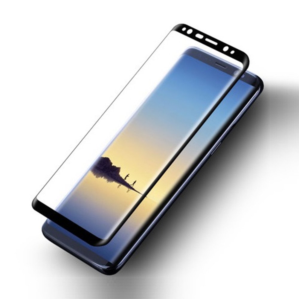 Galaxy Note 8 Compatible Screen Protector, 3D Hot Bending, Full Coverage, Transparent, Case Friendly, clear PET, High Sensitivity Anti Glare and Anti Fingerprint Tempered Glass by Techno Space.