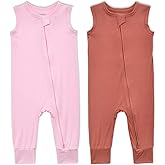 Baby Sleeveless Romper Zipper Toddler Summer Jumpsuit Rayon Outfits Infant Footless Pajamas 0-24m