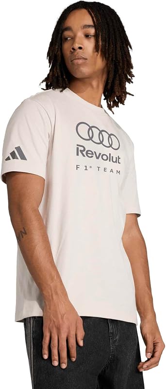 Camisola Masculina Audi Revolut Formula One Team Team com Estampado DNA, Pérola de Giz, XL