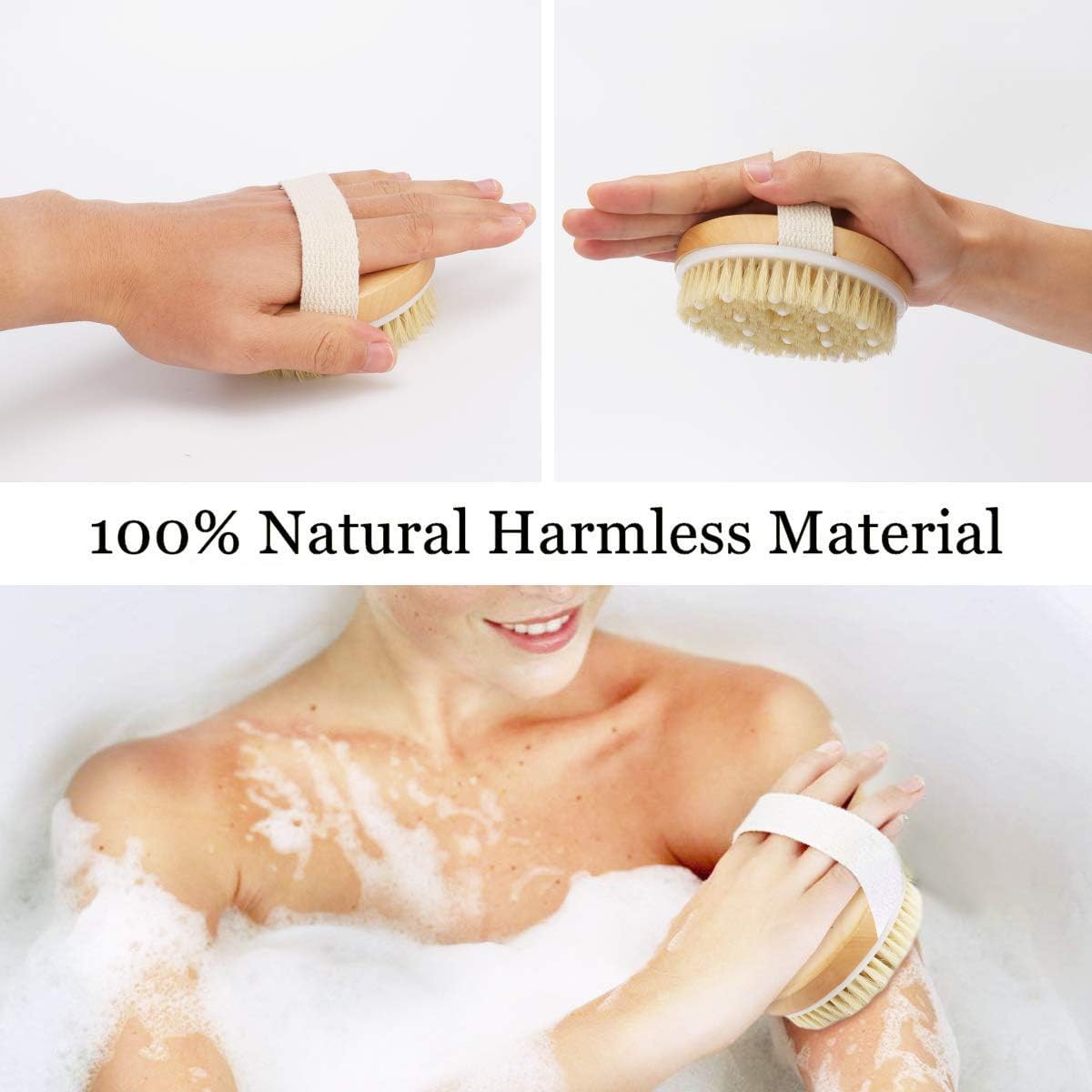 Dry Brushing Body Brush, Physical Exfoliating Scrubber, Lymphatic Drainage Massager Brush, Cellulite Remover Brushes - Image 3