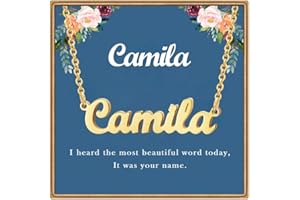 Ldurian Custom Name Necklace Personalized | Name Pendant Necklace Christmas Gifts | 14K Gold Dainty Name Plate Charm Necklaces Birthday Girl Jewelry Gift for Teen Girls