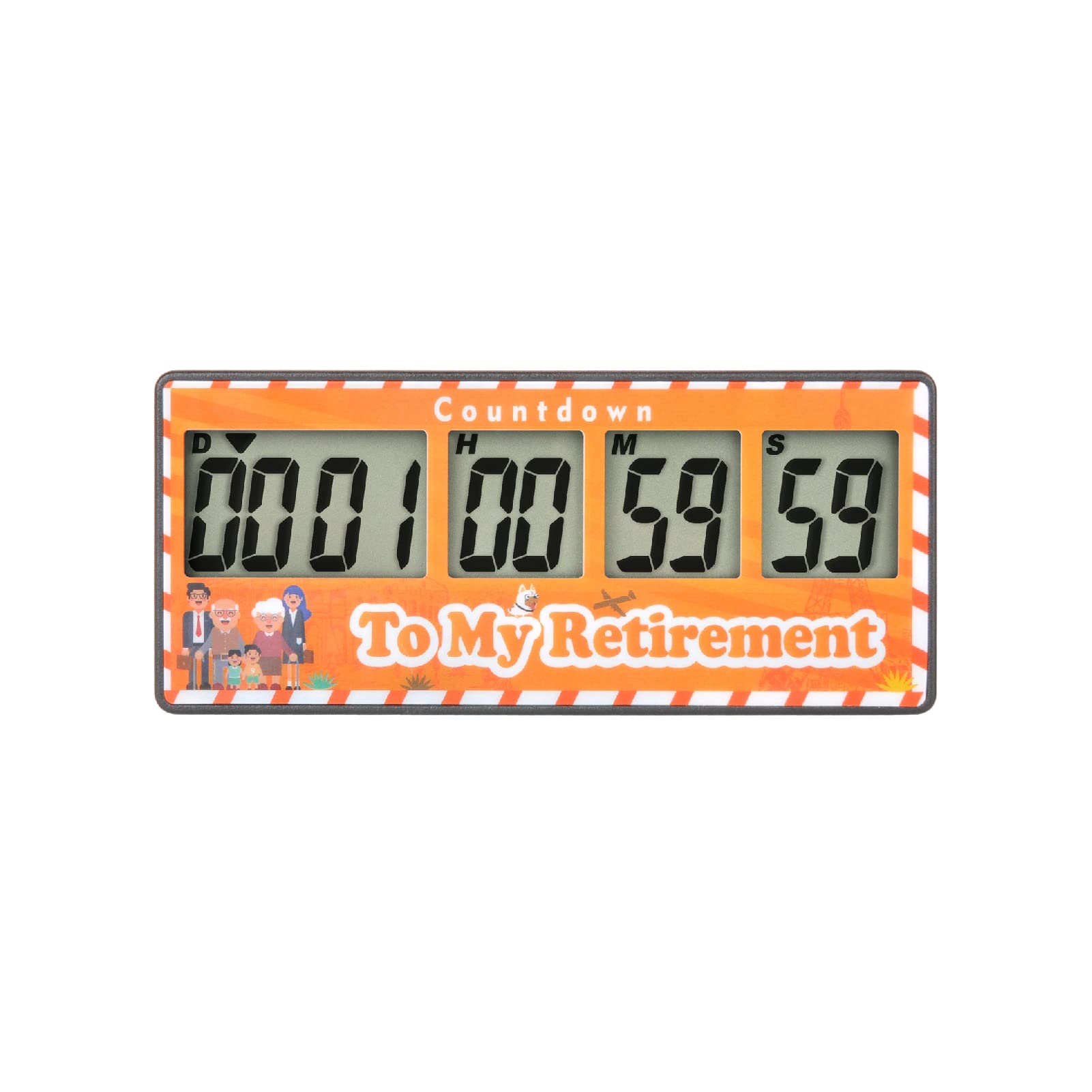 Yooreal Digital Kitchen Timer,Retirement Countdown Timer 9999 Days,Magnet Design,Loud Alarm,Tracks Wedding Vacation Working Cooking Baby birth (yellow)