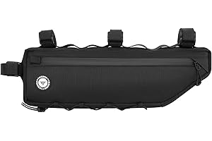 TOSUOD Bike Frame Bag 2L/3L – Waterproof 600D/Scratch-Proof, 7" Phone Fit, 4-Point & Multi-Position Anti-Sway Straps, Full-Side Zipper Quick Access, Tool-Free Install, Universal MTB/Road/Gravel/E-Bike
