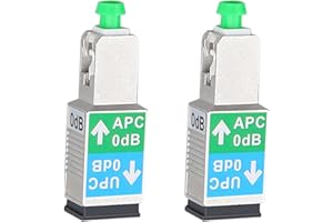 Fyboptwu - 2pcs Fiber Optical Adapter - SC/APC Male to SC/UPC Female Singlemode Hybrid Optical Fiber Convertor/Coupler
