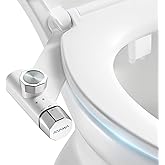ANNWA Non-Electric Bidet Attachment for Toilet Seat, Daul Clean Nozzles 3 Modes Adjustable Water Pressure Ultra-Slim Bidet Toilet Seat Attachment with Pressure Controls Feminine/Posterior Wash(TT17N)