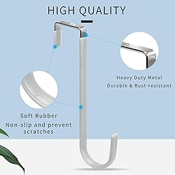 FYY Over The Door Hooks - 4 Pack Upgraded Long Door