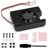 Waveshare Dedicated FAN-3007-B Cooling Fan for Raspberry Pi Compute Module 4 CM4 Speed Adjustable with Thermal Tapes-12V