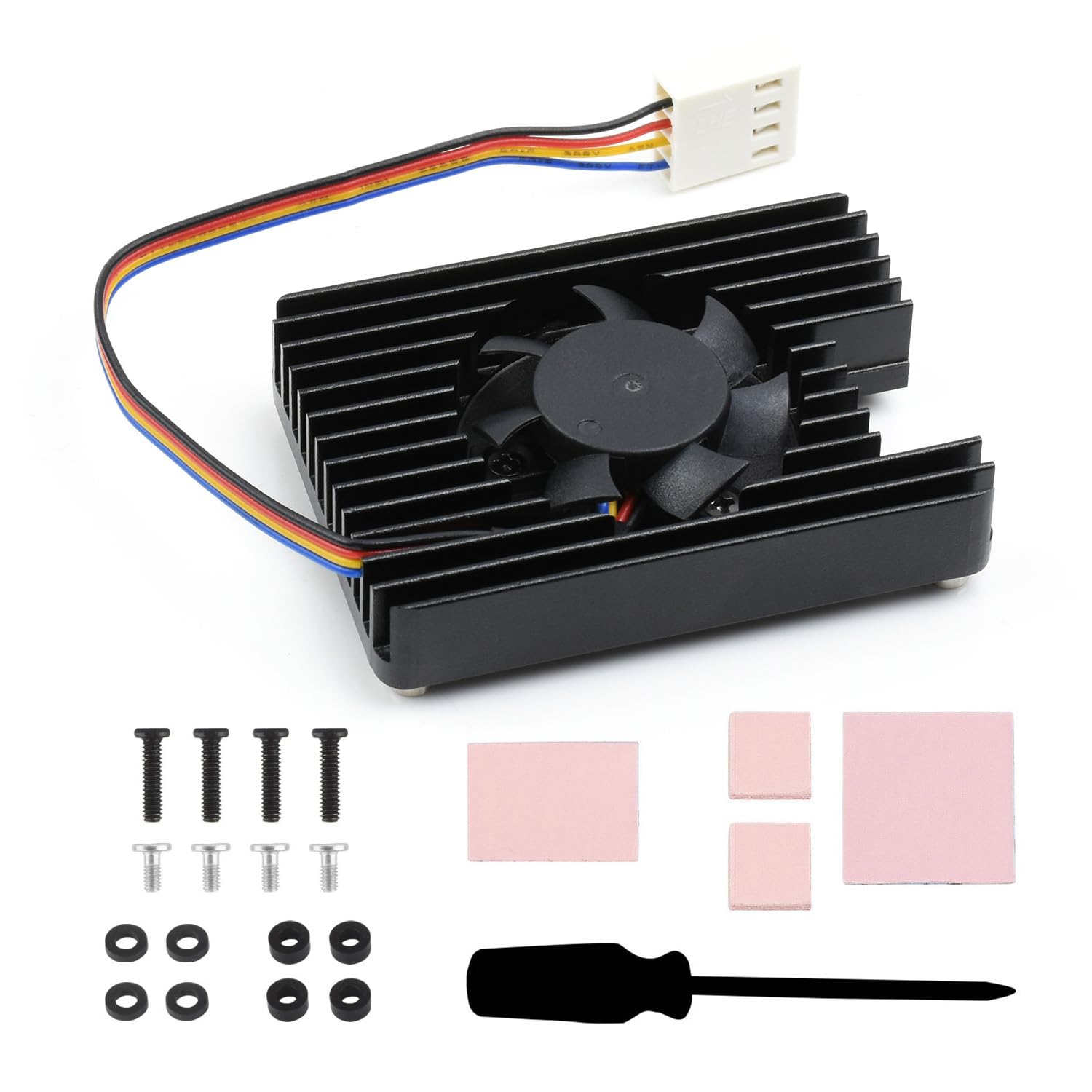 Dedicated All-in-One 3007 Cooling Fan for Raspberry Pi Compute Module 4 CM4 Fan with Thermal Tapes, PWM Speed Adjustable