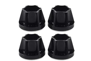 INJORA RC Car 12mm Wheel Hex Hub Metal Accessories Set 4pcs for 1/10 RC Crawler 1.9inch or 2.2inch Wheel Rim Axial SCX10 TRX4 D90 (Black 15mm)